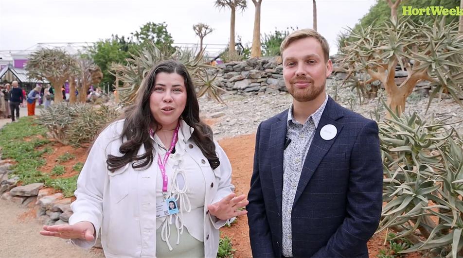Rachael Forsyth and Harry Baldwin at RHS Chelsea Flower Show